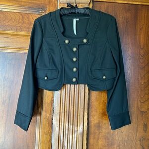 RACHEL Rachel Roy Cropped Black Color Jacket, Size 6